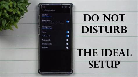 Pasos Sencillos Para Activar El Modo No Molestar En Samsung