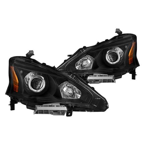 Spyder® - Nissan Altima Sedan 2014 Black Factory Style Projector Headlights