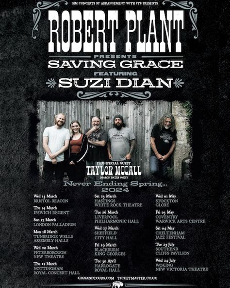 ROBERT PLANT Announces 2024 UK Tour With SAVING GRACE Featuring SUZI ...