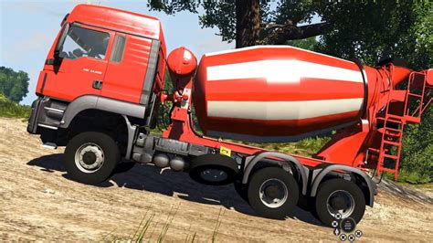 Beamng Drive 6x6 Man Tgs Concrete Truck On The Dry Rock Island Part 1 Youtube