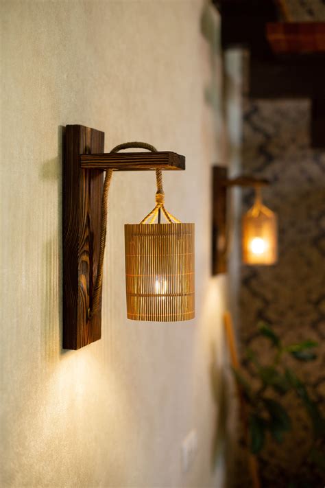 Wood Wall Lamp Set 2 pcs Wall wood lamp set Wood wall | Etsy