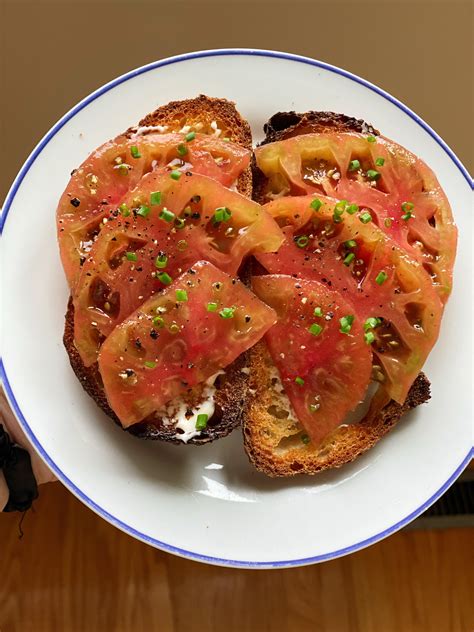 Homemade Tomato On Sourdough Toast Rfood