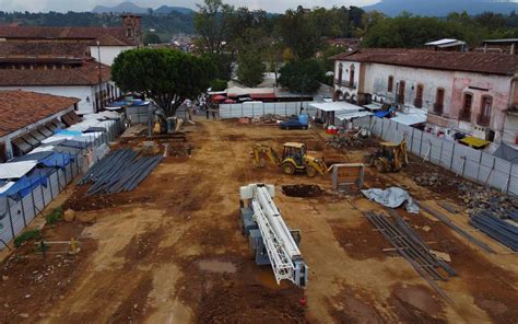 Obras del mercado de Pátzcuaro avanza sin problemas señala edil El