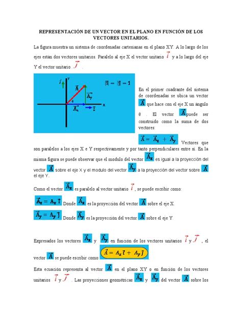 5 10o Guia Vectores Pdf Sistema De Coordenadas Cartesianas Vector Euclidiano