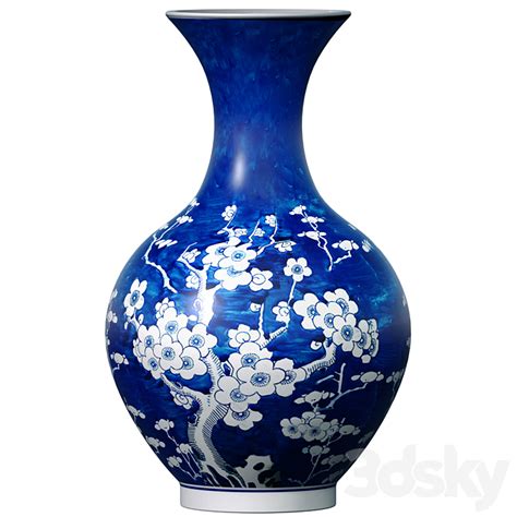 Chinese Traditional Decorative Porcelain Ceramic Vase Flowerpot Urn Bottle With Sakura Pattern