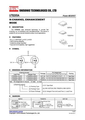 8205A MOSFET Datasheet Equivalente Reemplazo Hoja De