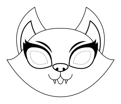 Halloween Masks To Color 15 Free Pdf Printables Printablee