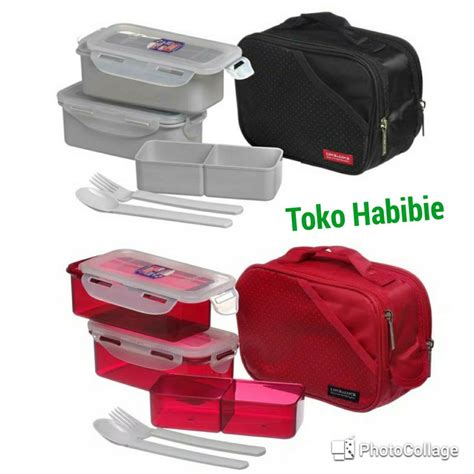 Jual Lock N Lock Lock Lock Lunch Box P Set With Clover Bag Lebih