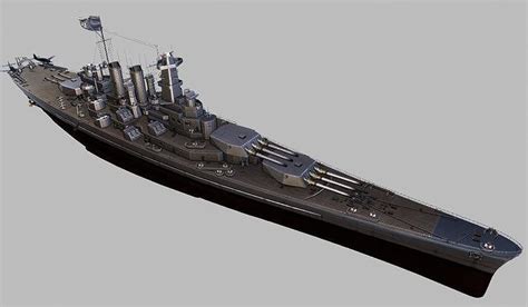 3d Model Battleship Vr Ar Low Poly Cgtrader