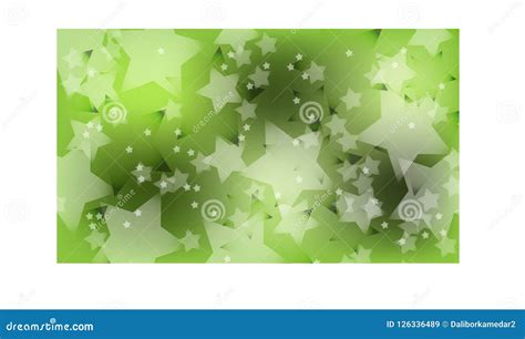 Bokeh Green And White Stars Background Vector Stock Vector