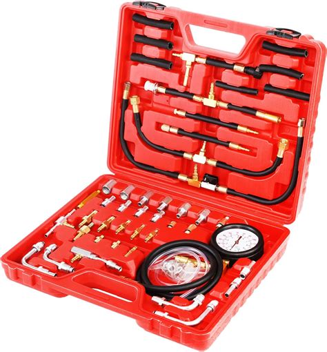 Jifetor Fuel Injection Pump Pressure Tester Gauge Kit Car Gasoline Gas