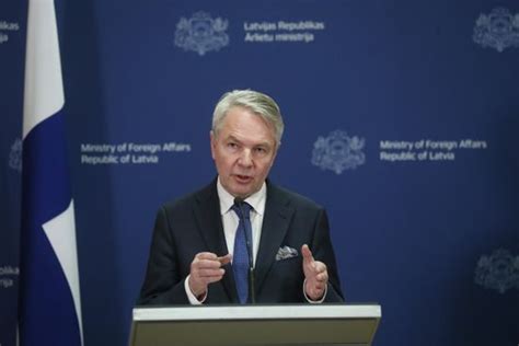 Finlands Foreign Minister Pekka Haavisto Attends Editorial Stock Photo