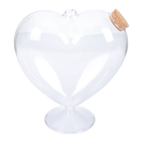 Nuolux Glass Jar Heart Bottle Wishing Bottles Shaped Jars Cork Star