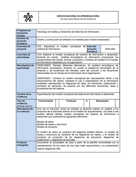 Ap Aa Ev Especificacion Modelo Conceptual Si Servicio Nacional