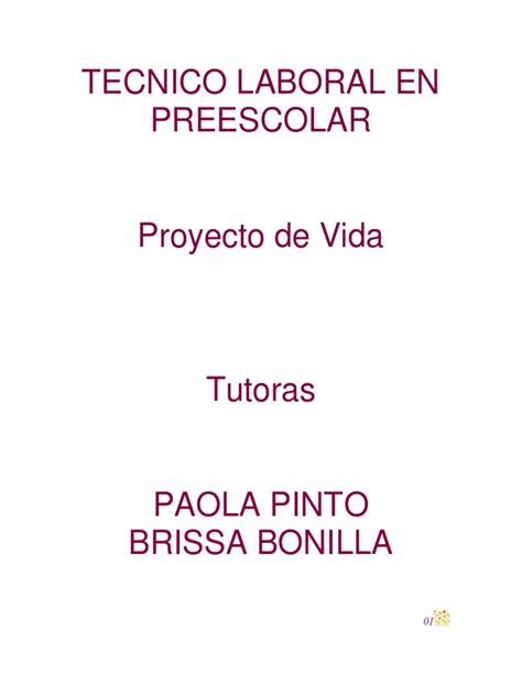 Pdf Proyecto De Vida Tutorial Dokumen Tips