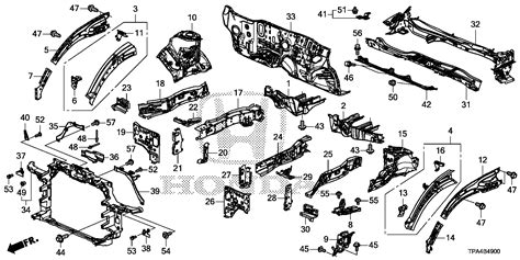 2024 Honda Passport BLACK EDITION 5D Bracket R Fr Bulkhead Body