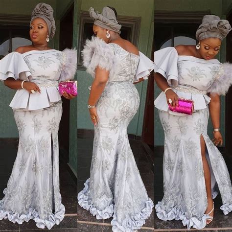 Latest Plus Size Aso Ebi Styles For Women In Lace Styles Aso Ebi