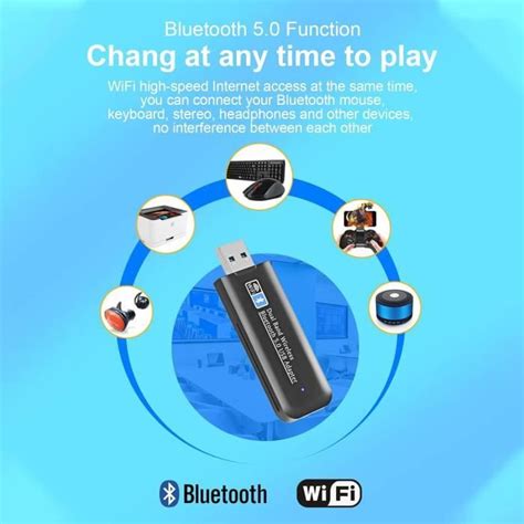 Usb Wifi Bluetooth Adapter 1200Mbps Dual Band 2 4 5Ghz Wireless