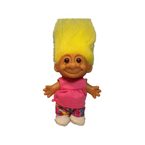 Russ Vintage Trolls Doll Funky Troll Yellow Hair5 Inch Walmart