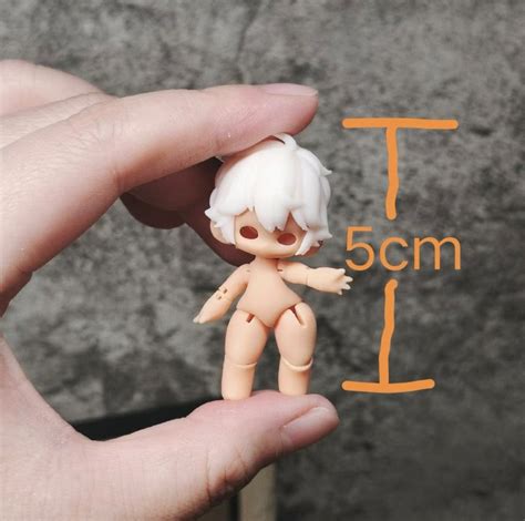 ヘッドあり！ノーメイク！ 5cm Bjd 球体関節人形 本体 Doll ボディ カスタムドール ミニドール 綿花娃娃 Cotton Doll