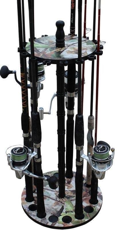 Rush Creek Creations 16 Round Fishing Rod Pole Storage Floor Rack Pris