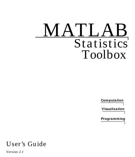 Pdf Matlab Statistics Toolbox User S Guide Dokumen Tips