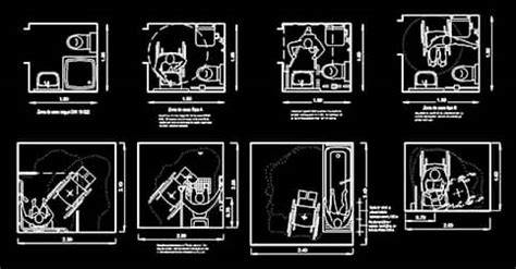 Bloques Autocad Cuartos De Ba O Dwg Gratis Dwgautocad