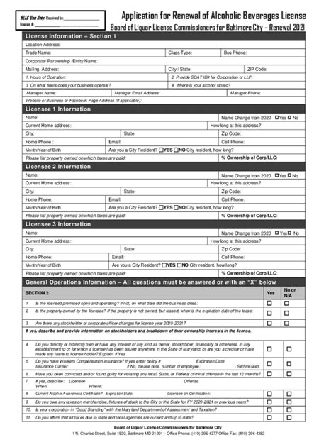 Fillable Online Llb Baltimorecity Govsitesdefaultreceived By