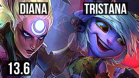 DIANA Vs TRISTANA MID 7 Solo Kills 1 2M Mastery 14 3 7 300