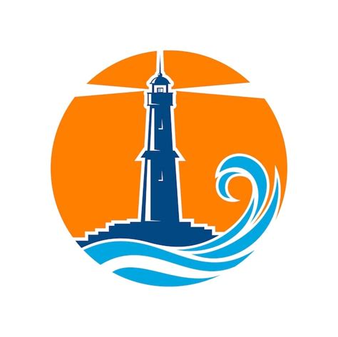 Premium Vector Lighthouse Beacon Tower Icon Nautical Navigation