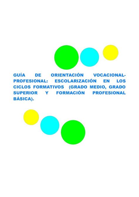 PDF GUÍA DE ORIENTACIÓN VOCACIONAL PROFESIONAL images