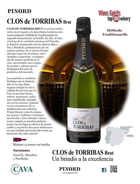 Vino Espumoso Clos De Torribas Cava Brut Ml Bodegas Pinord