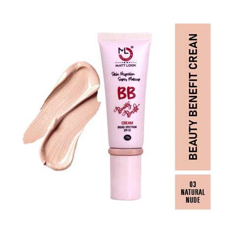 Buy Matt Look Skin Perfection Super Makeup Bb Beauty Benefit Cream With Spf Natural Nude