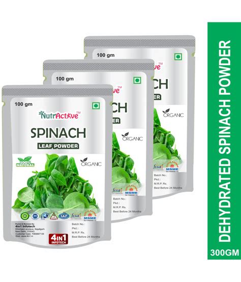 Nutractive Green Spinach Leaf Powder Palak Leaf Instant Soup 300 Gm