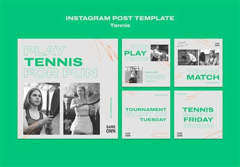 Modèle De Sport De Tennis Design Plat Psd Gratuite