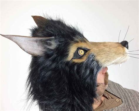 Wolf Headdress Mask Adult Realistic Fake Fur READY to SHIP - Etsy