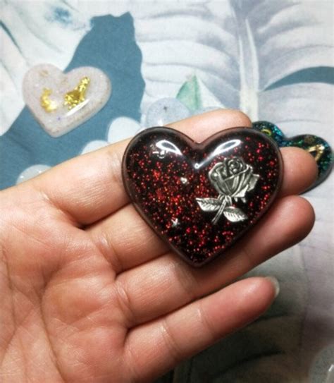 Heart Shape Silicone Mold For Pendant Diy Transparent Resin Etsy