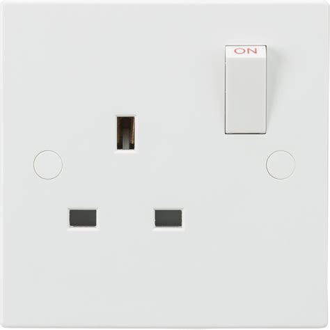 13a Single Gang Sp Switched Plug Socket White Knightsbridge Sn7000s Pack Of 10 Light And Power