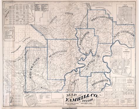 1879 Map Of Yamhill County Oregon Etsy