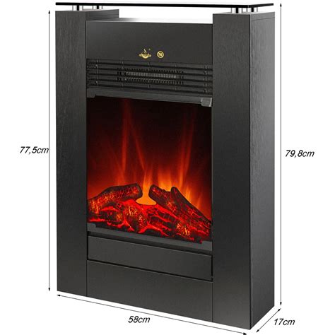 El Fuego Elektrokamin Tessin Schwarz Mit Heizung Dimmbar Kw Kaufen