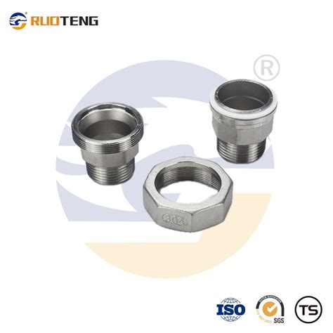 Ruoteng Stainless Steel Union Male Thread Casting Fittings Pipe Union