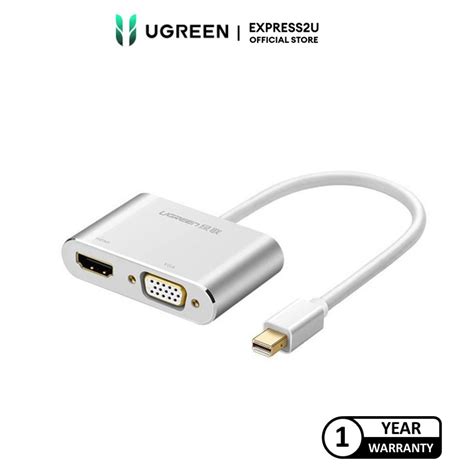 UGREEN MINI DP TO HDMI VGA CONVERTER SILVER Shopee Malaysia