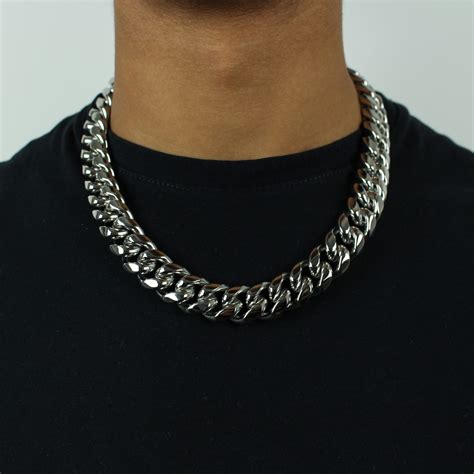 Mm Miami Cuban Link Chain In White Gold Jewlz Express