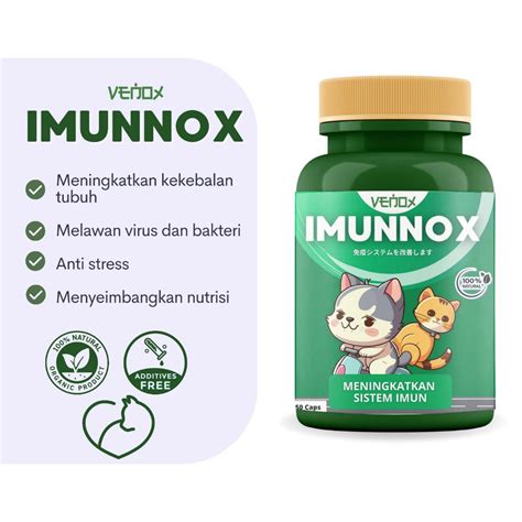 Jual IMMUNOX 1 KAPSUL Venox Vitamin Imun Kucing Anti Virus Stress