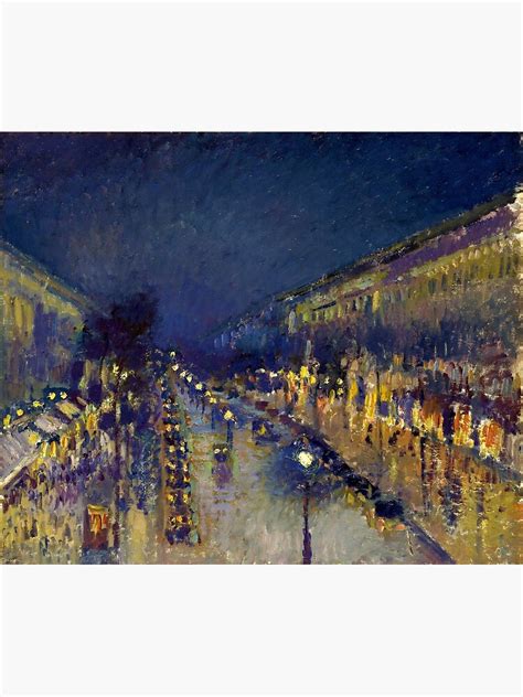 The Boulevard Montmartre At Night By Camille Pissarro 1897 Poster