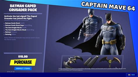 Batman Caped Crusader Pack Is Back [] Fortnite Item Shop July 16 2022 Youtube