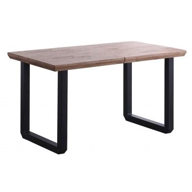 Mesa Comedor Extensible Roma Roble Honey Negro Mueblesparamicasa