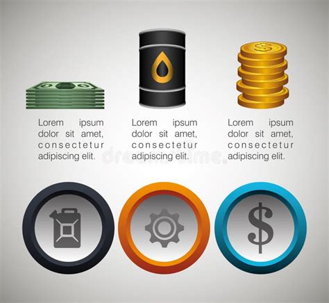 Oil Prices Infographic Design Stock Vector Illustration Of Fossil