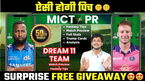 Mict Vs Pr Dream Team Today Prediction Pr Vs Mict Dream Fantasy