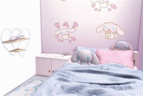 sims 4 — 4/4 out of my sanrio bedroom series -... | Sanrio bedroom ...